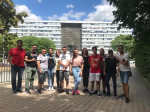 The group in front of the "Karl-Marx-Monument"